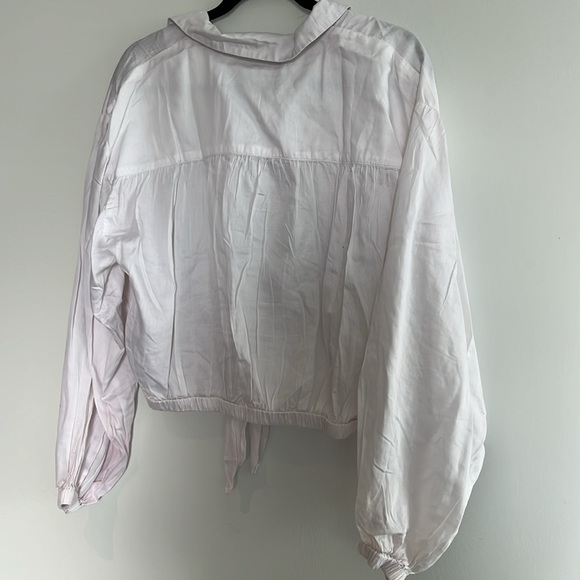 TOPSHOP White cotton shirt with knot - Picture 6 of 10